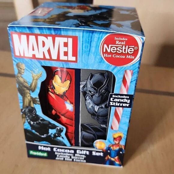 Marvel superhero gift set mug,cocoa,and stirrer - Picture 2 of 4